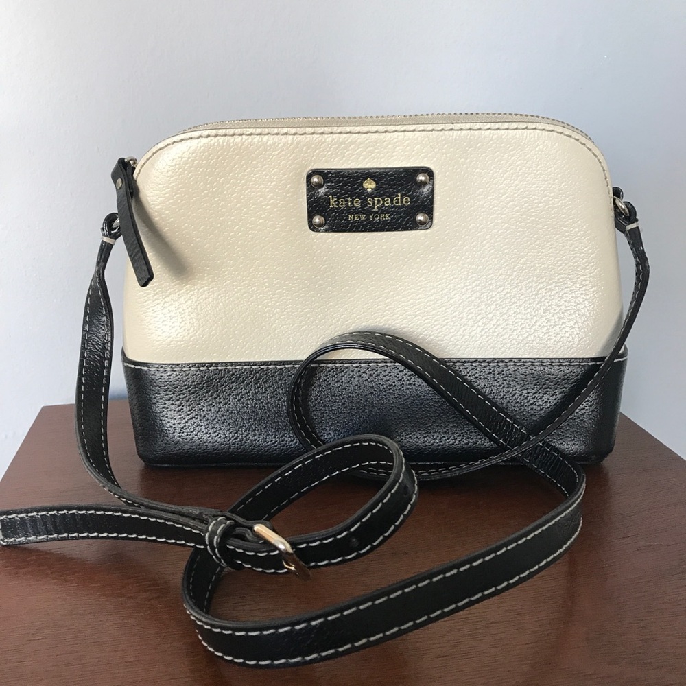 Kate Spade “Hannah” Crossbody Bag Cream/Black